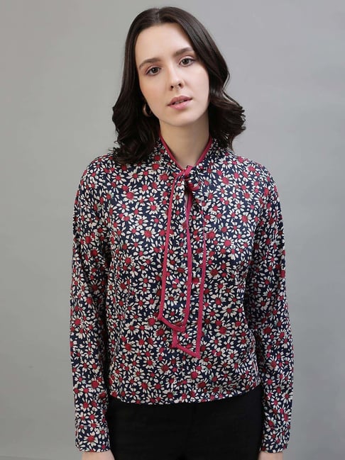 Iconic Navy Printed Top