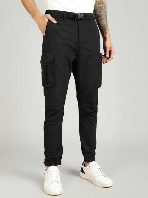 Royal Enfield Black Nylon Regular fit Trousers