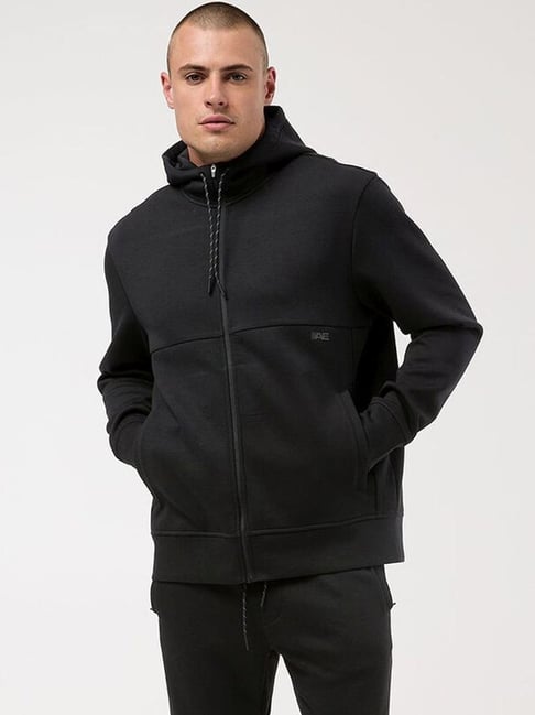 American Eagle Black Regular Fit Hooded Sweatshirt-picture-28