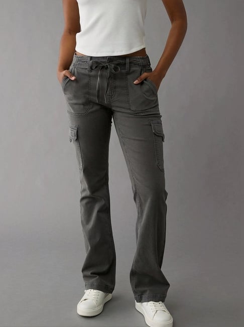 American Eagle Outfitters Grey Plain Cargo Pants