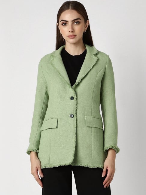 Van Heusen Green Plain Jacket