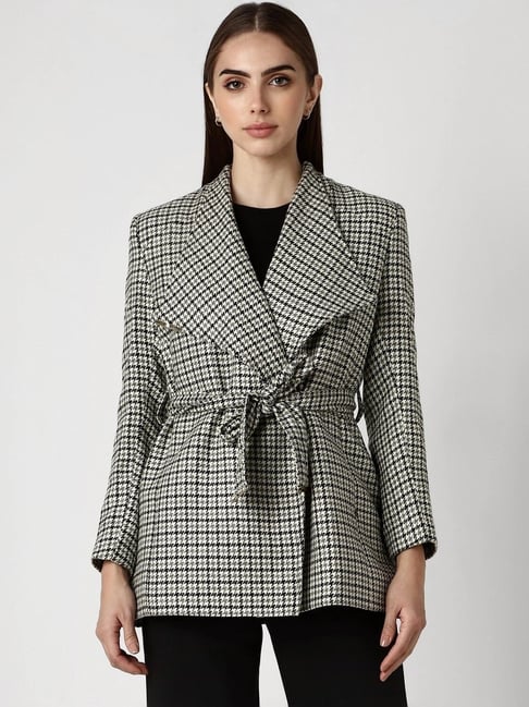 ジャケット・アウター calee Hound tooth pattern chester coat WaxLondonChesterWoolOvercoat5.