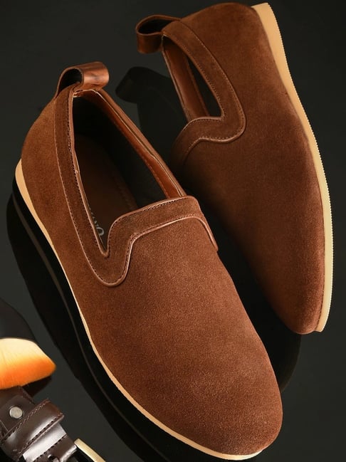 carlo romano men's tan casual loafers
