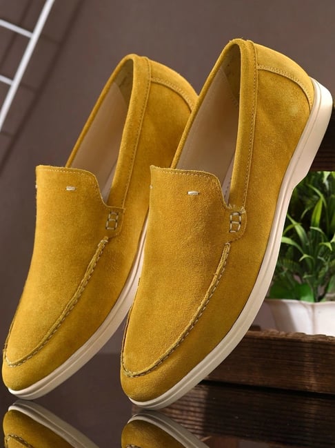 Carlo Romano Men's Yellow Casual Loafers-picture-42