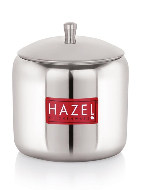 HAZEL Stainless Steel Strong and Sturdy Sugar Storing Serving Pot with Lid (300 ML)-picture-13