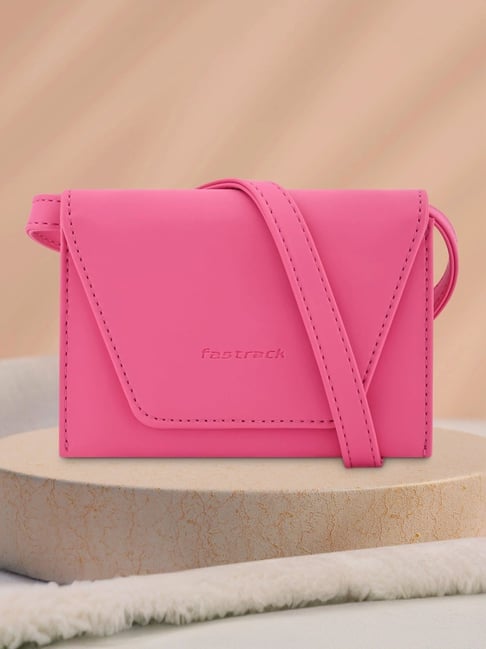 Buy Fastrack Pink Flash PU Envelope Clutch For Women At Best Price