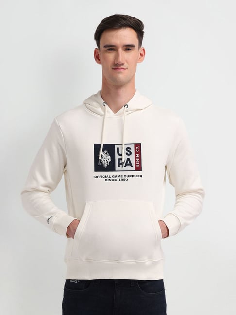 U.S. Polo Assn. Denim Co. Beige Regular Fit Printed Hooded Sweatshirt-picture-35