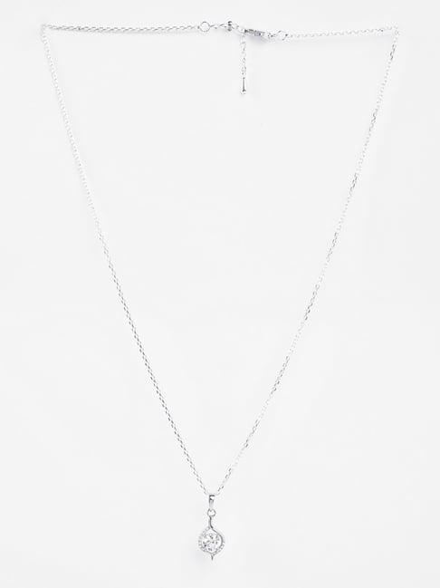 Clara 925 Silver Platinum Plated Swiss Zirconia Etta Solitaire