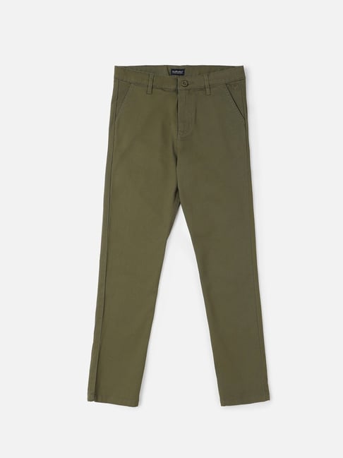 Allen Solly Junior Kids Green Cotton Trousers-picture-31