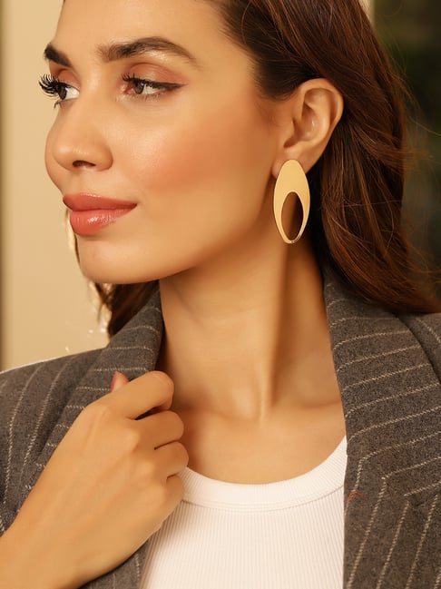 Priyaasi Classic Gold Brass Earrings-picture-40