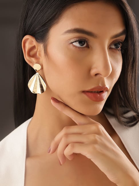 Priyaasi Classic Gold Brass Earrings-picture-30