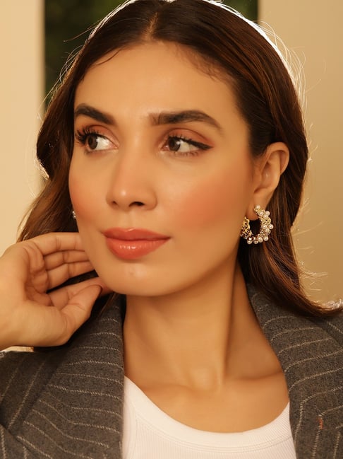 Priyaasi Classic Gold Brass Earrings-picture-37