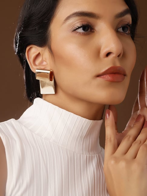 Priyaasi Classic Gold Brass Earrings-picture-34