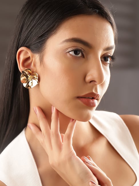 Priyaasi Classic Gold Brass Earrings-picture-23