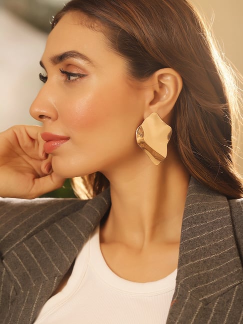 Priyaasi Classic Gold Brass Earrings-picture-21