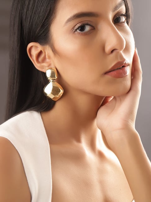 Priyaasi Classic Gold Brass Earrings-picture-20