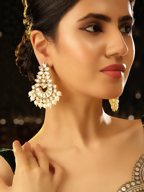 Priyaasi Classic Gold Brass Earrings-picture-34