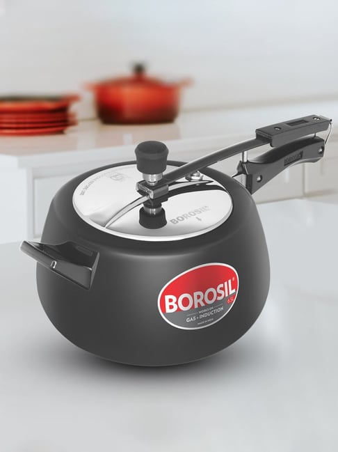 Borosil Black Aluminium Pressure Cooker L)