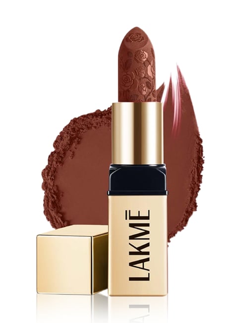 Lakme Rouge Bloom Powder Matte Bullet Lipstick Cocoa Carnation - 4 gm-image-42