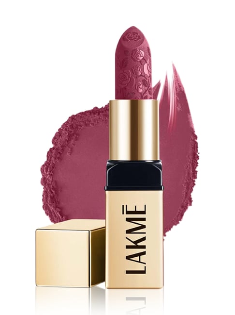 Lakme Rouge Bloom Powder Matte Bullet Lipstick Pink Tulip - 4 gm-image-31