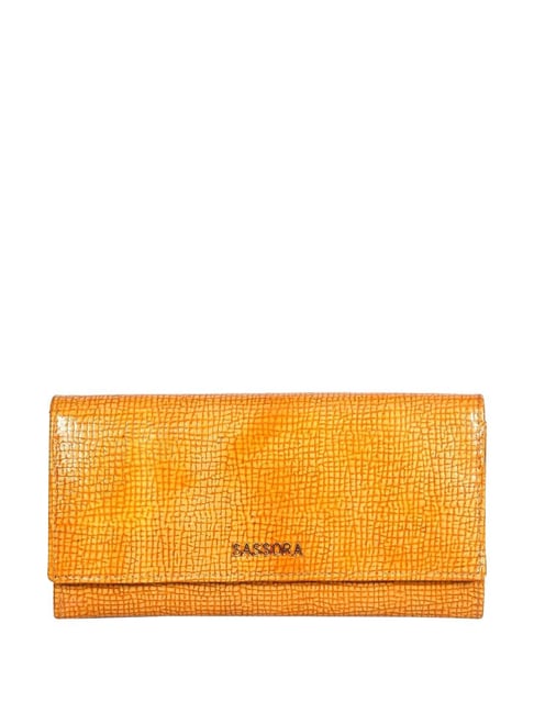 SASSORA SPIRAL Yellow Casual Leather Wallet For Women-picture-27