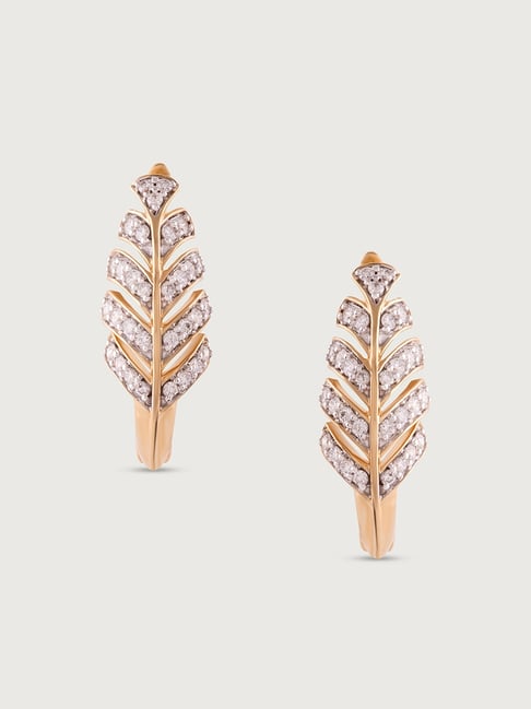 Pandora Rose Gold Earrings Small Feather Stud Earrings Authentic