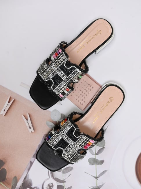 Ronnie Grey Women's Black Casual Sandals-picture-35