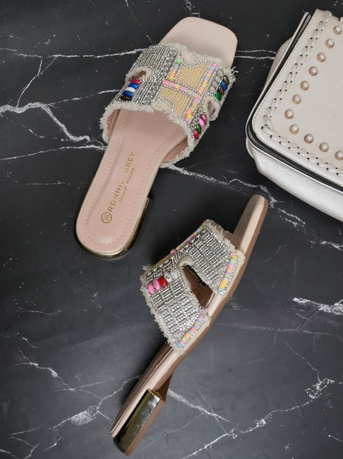 Ronnie Grey Women's Beige Casual Sandals-picture-34