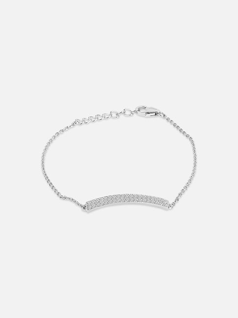 Shimmering Bar Silver Bracelet for Womens 925 Silver
