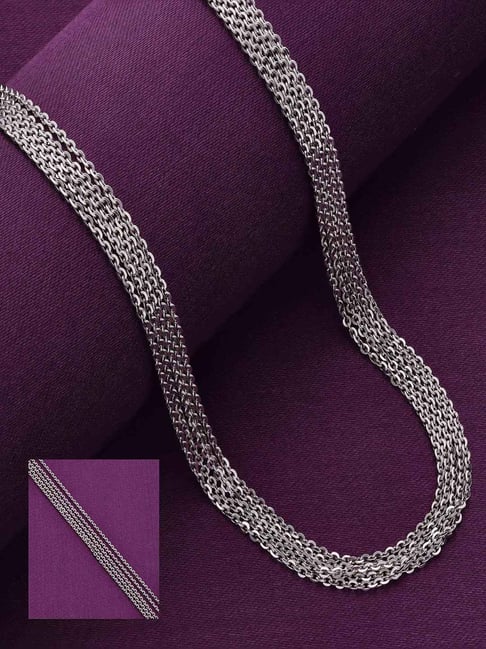 Kai Jewel Sterling Silver Rolo Chain Layered Necklace