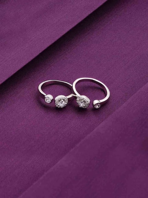 Kai Jewel Sterling Silver Classic Zircon Silver Toe Ring-picture-15