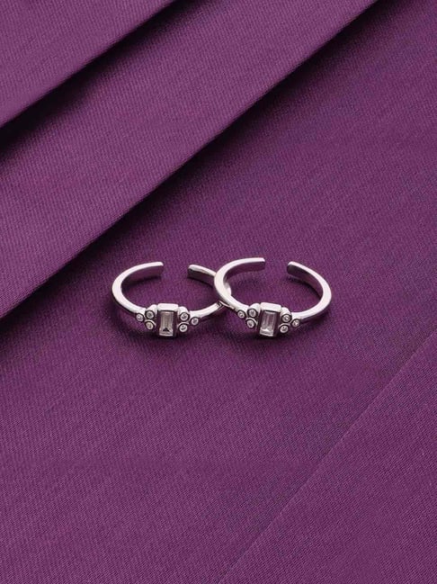 Kai Jewel Sterling Silver Baguette Toe Ring