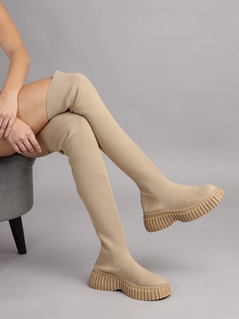 Truffle Collection Women's Khaki Casual Booties