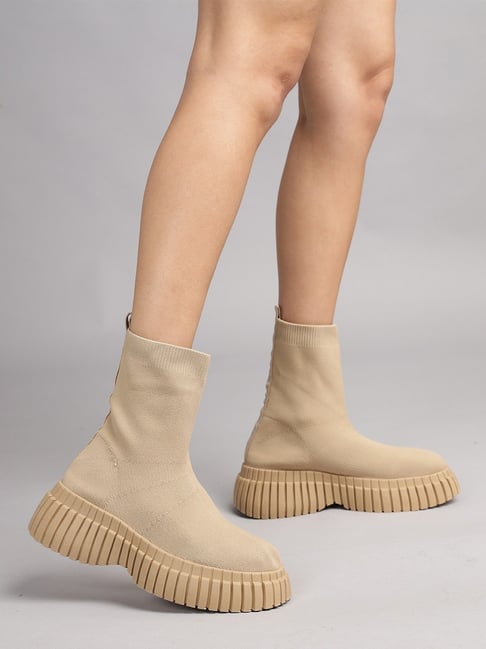 Truffle Collection Women's Khaki Casual Boots-picture-42