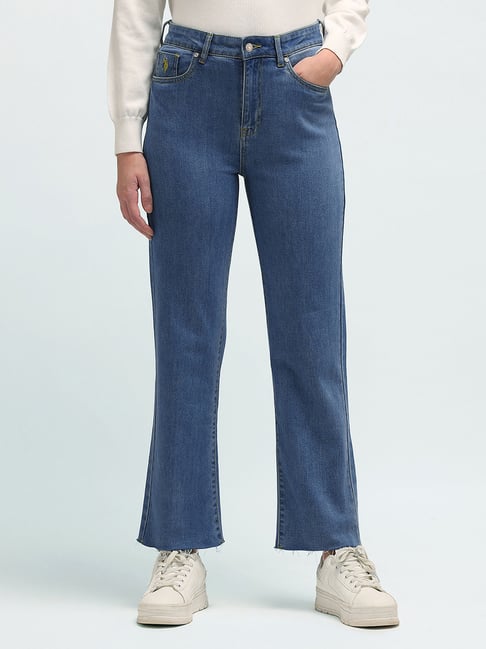 U.S. Polo Assn. Blue Straight Fit High Rise Jeans-picture-31