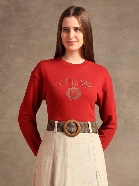 U.S. Polo Assn. Red Graphic Print Sweatshirt-picture-25