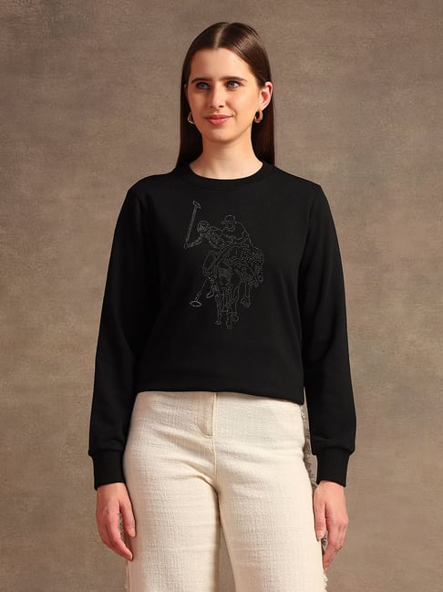 U.S. Polo Assn. Black Embellished Sweatshirt-picture-43