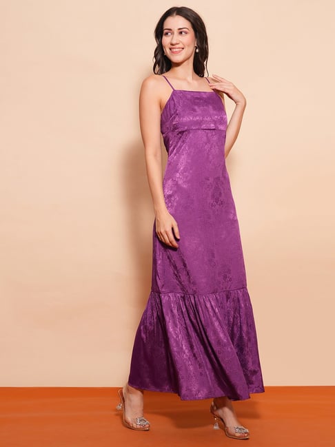 Globus Purple Printed Maxi Dress