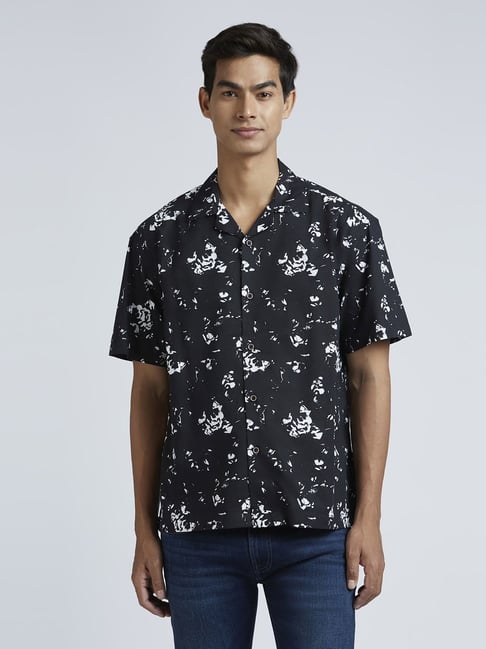 Pepe Jeans Black Cotton Relaxed Fit Printed Shirt-picture-35