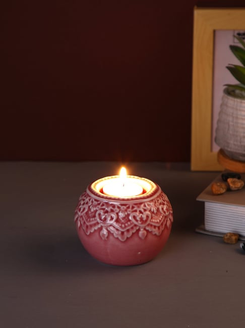 Tayhaa Multi Ceramic Abstract Candle Holder-picture-31