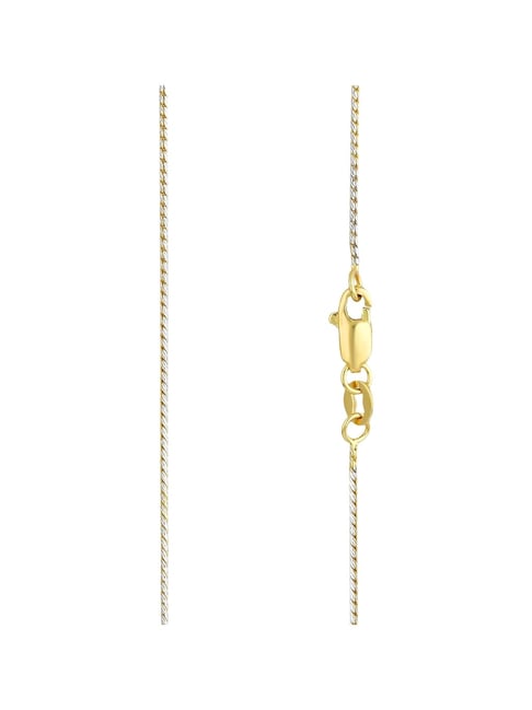 Malabar Gold and Diamonds 18K (750) BIS Hallmark Two Tone Gold Chain for Women