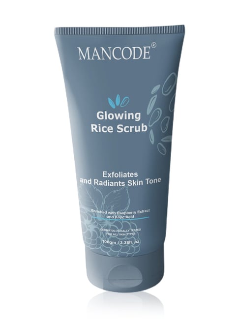 Mancode Glowing Rice Face Scrub - 100 gm