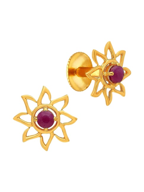 Buy Malabar Gold and Diamonds BIS Hallmark Yellow Gold Earring