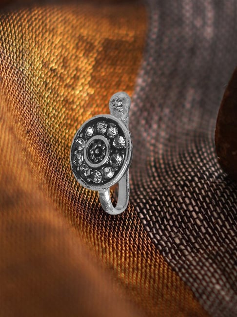 OOMPH Antique Gold Tone Ethnic Round Shape Nosering