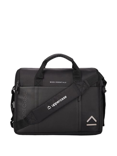 Uppercase Omega Black Polyester Laptop Messenger Bag