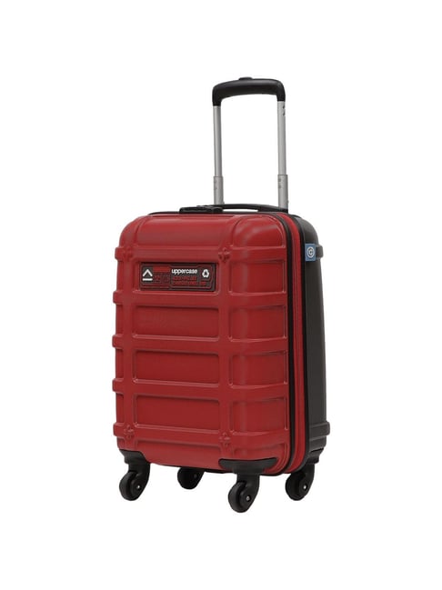 Uppercase Cargo Red Wheels Small Hard Cabin Trolley Bag