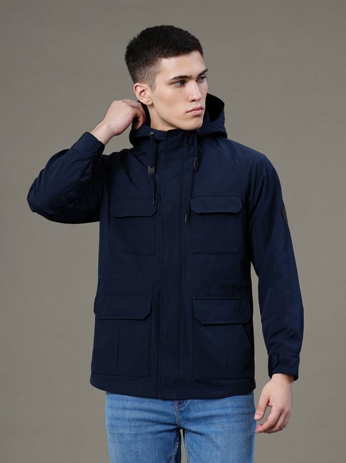Red Tape Navy Regular Fit Hooded Jacket-picture-22