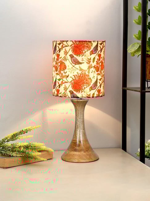 Homesake Multicolor Wood Bedside Sandbox Table Lamp