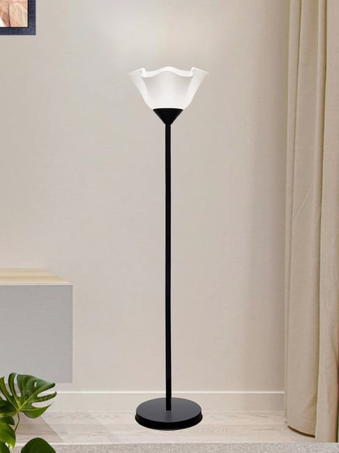 Homesake Sky Tulip Modern Floor Lamp with Black Acrylic Shade