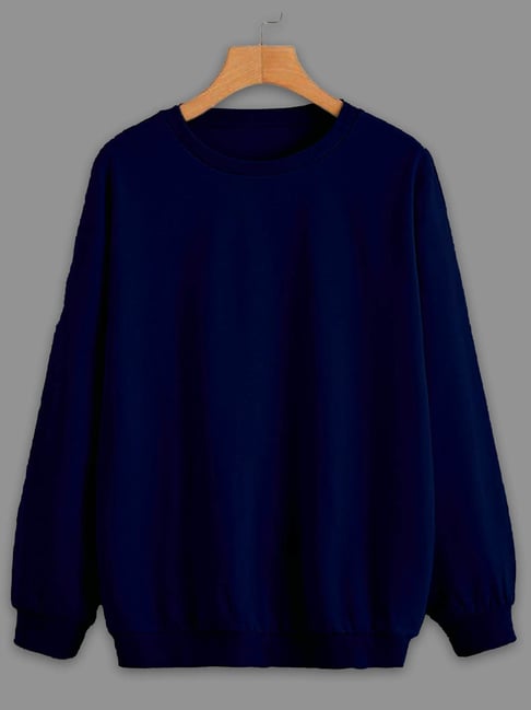 Vimal Jonney Blue Fleece Regular Fit Sweatshirt